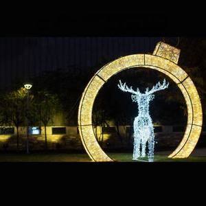 إضاءة LED ثلاثية الأبعاد على شكل قوس كبير للديكورات الخارجية في الحدائق ومراكز التسوق والأعمال، مقاومة للماء بمستوى IP65 - Product Image 2