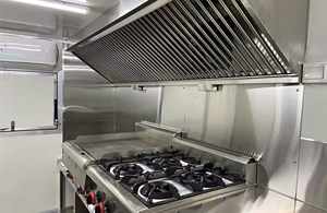 Carrito de Comida Cuadrado de Acero Inoxidable SANSHELL <span class=keywords><strong>FR500</strong></span> de Alta Calidad, Cocina Móvil China para Pizza Rápida sobre Ruedas, Certificado CE, Fácil de Limpiar - Product Image 6