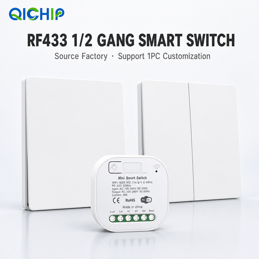 QX-302 Self-powered Intelligent Switch Alexa Google Home Assistant Voice Control Smart Tuya WiFi Light Switch · image 1