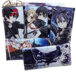 Nouveauté Anime Sword Art Online Portefeuille long en PU imprimé avec Asada Shino Kirito/kirigaya <span class=keywords><strong>Kazuto</strong></span> avec bouton - Product Image 1