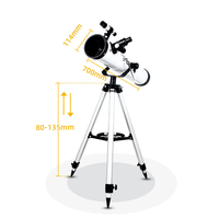 Telescopio Astronómico F70076 de Gran Apertura, Zoom Profesional de 350 Veces, Telescopio Monocular Reflectante para Observación Espacial