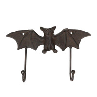 Crochet mural en fonte en forme de chauve-souris, décoration gothique pour la maison, support mural pour salon, chambre, salle de bain, cuisine, décoration gothique d'Halloween