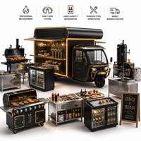 Camion de restauration à vendre avec équipement de cuisine complet et système de chariot alimentaire électrique pour marchés en plein air