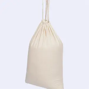 Custom Organic Cotton Canvas Bags Mini Recycled Cotton Dust Drawstring Pouch Muslin Drawstring Bags