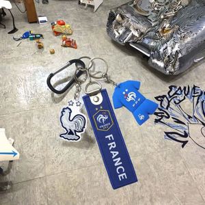 Wholesale Luxury <b>Keychains</b> France Spain Germany Football Team Jersey Acrylic with Silk Screen Printing - Product Image 3