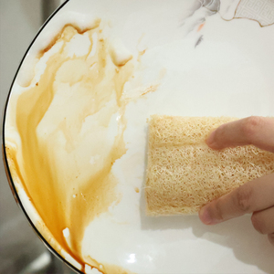 Éponges de cuisine en cellulose luffa Éponges à récurer naturelles anti-rayures à double face Éponge écologique réutilisable - Product Image 5