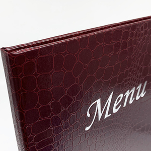 Couverture de menu en cuir personnalisée, menus en similicuir avec reliure à vis, livre de menus pour restaurant - Product Image 5