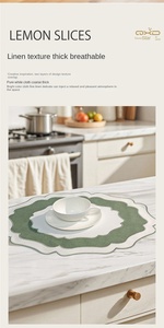 Embroidered Placemat Flower Shaped Napkin <b>Coffee</b> Machine Dust <b>Cover</b> Cloth Korean Fabric Dining <b>Table</b> Mat - Product Image 3