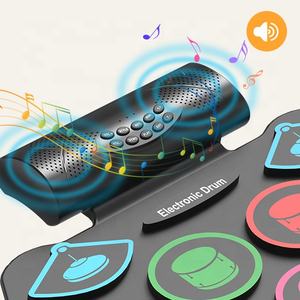 ילדים Midi חשמלי תוף ערכת גמיש סיליקון מתקפל יד להפשיל אלקטרוני תוף סט מקצועי כלי נגינה - Product Image 2