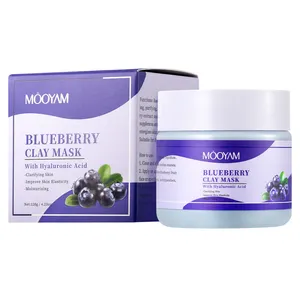 Blueberry Face Clay Mask Clarifying Skin Improve Skin Elasticity Moisturizing MOOYAM Blueberry Facial Clay Mask
