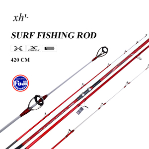<span class=keywords><strong>Surf</strong></span> Spinning caña de pescar fibra de carbono 3 secciones 4,2 M Fuji guía carrete asiento cañas de pescar señuelo peso 100-250g caña de pescar <span class=keywords><strong>Surf</strong></span> - Product Image 1