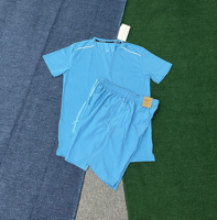 Ensemble de sport 2 pièces pour homme : T-shirt de course blanc et short de sport noir, respirant, séchage rapide, tenue de sport décontractée
