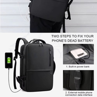 Sac à dos intelligent multifonction Oxford unisexe, imperméable, antivol, pour voyages d'affaires, avec compartiment pour ordinateur, design tendance