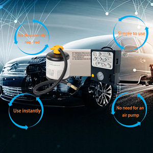 Kit de réparation de pneus d'urgence pour tous les modèles avec opération simple combine la réparation et le gonflage en un seul outil électrique rapide - Product Image 3