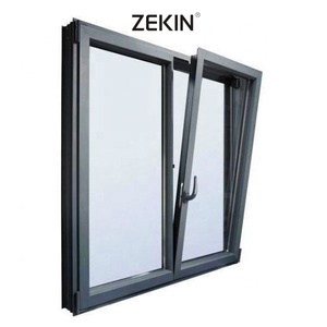 Style français personnalisé <span class=keywords><strong>baie</strong></span> <span class=keywords><strong>vitrée</strong></span> cuisine fenêtre à battant coulissante salle de bain inclinable et tourner fenêtre en aluminium - Product Image 1