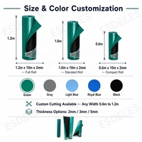 Tapis antistatique 10e6-10e8, épaisseur 2 mm 3 mm, 1,2 m x 10 m, couleur bleu gris vert, tapis de table en caoutchouc ESD, tapis antistatique