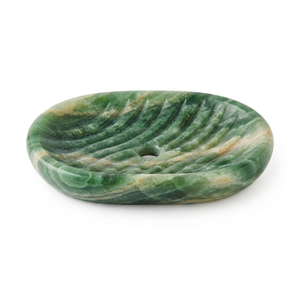 2026 Impex Pakistan Porte-savon en onyx aventurine verte fait main, poli, forme ovale personnalisée, pierre de décoration Feng Shui pour la maison - Product Image 1