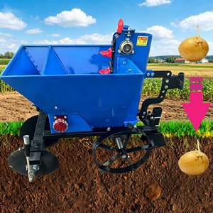 Semoir à pommes de terre manuel à une rangée, bleu, monté sur tracteur, haute productivité, équipement agricole - Product Image 1