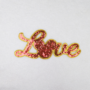แผ่นรีดติดผ้ากำมะหยี่แวววาวขนาดใหญ่แผ่นปะวันวาเลนไทน์ Xoxo สำหรับเสื้อผ้า - Product Image 6