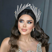 YouLaPan Nouvelle Chaîne de Cheveux de Mariée Bohème en Cristal avec Pompons, Accessoires de Mariage Exquis en Strass pour Femmes, Coloré HP849