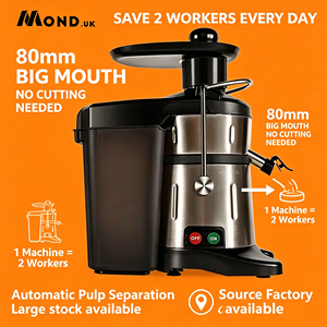 เครื่องคั้นน้ำผลไม้แบบแรงเหวี่ยง Mond.uk 700W สำหรับใช้ในเชิงพาณิชย์ คั้นผลไม้ทั้งลูก แยกกากอัตโนมัติ เหมาะสำหรับโรงแรม ร้านอาหาร บริการจัดเลี้ยง และร้านกาแฟ - Product Image 2