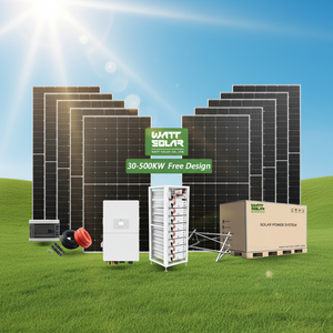 Système d'énergie solaire commercial pour la maison <span class=keywords><strong>de</strong></span> 5 kW à 250 kW avec <span class=keywords><strong>batterie</strong></span> et onduleur, solution complète <span class=keywords><strong>de</strong></span> système solaire - Product Image 1