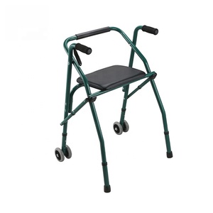 Andador plegable Silla de Andador de dos ruedas Carro Andador plegable <span class=keywords><strong>Rollator</strong></span> con asiento - Product Image 1