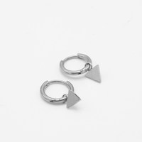 Inspire Jewelry – boucles d'oreilles en forme de triangle chirurgical, en acier inoxydable, avec breloque, hypoallergénique, oreilles sensibles, créoles géométriques, petites