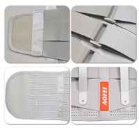 Ceinture de Soutien Lombaire Médicale Professionnelle Réglable Respirante avec Bande Métallique pour Soulagement de la Douleur
