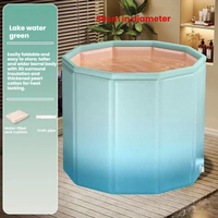 Baignoire pliable en plastique pour le corps entier avec bidet intégré pour la natation et le bain