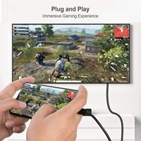 Cable Convertidor USB C a VGA, Cubierta Exterior Negra de 6.5mm de Diámetro Exterior, Ranura para Tornillo, Fácil Conexión a Monitor D-Sub, Salida 1080P