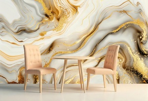 Abstrait marbre soie imperméable moderne <span class=keywords><strong>papier</strong></span> <span class=keywords><strong>peint</strong></span> or Art texturé murale facile pour bureau salon <span class=keywords><strong>salle</strong></span> à <span class=keywords><strong>manger</strong></span> décoration murale - Product Image 6