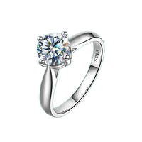 925 sterling zilveren ring met enkele steen in hartvorm, mooie mode-sieraden voor dames voor bruiloften, Valentijnsdag en verjaardagen