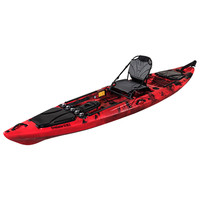Kayak de pêche pagaie pour 1 personne, bateau avec gouvernail, pour activités de plein air