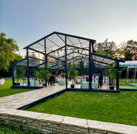 Tente de réception de luxe en aluminium avec cadre en PVC imperméable, tente de mariage à double couche pour les salons professionnels