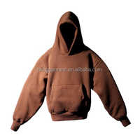 Sudadera con capucha personalizada de doble capa para hombre, de invierno, 500 g/m², de algodón grueso, talla grande, con forro polar.