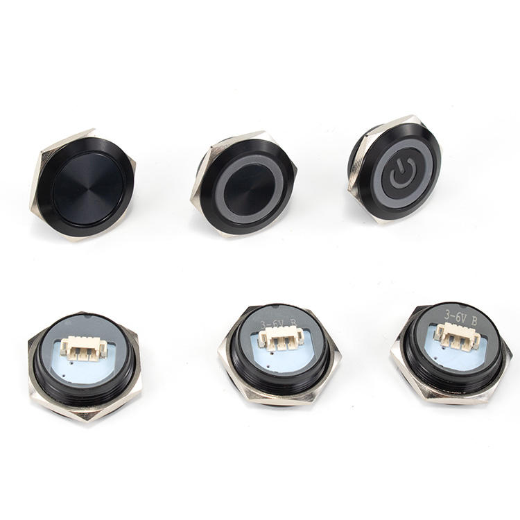 HUSA 22mm Ultra Short Button Switches 6v/12v/24v Push Button Switches Momentary IP65 Stainless Steel Anti Vandal Switches 1NO