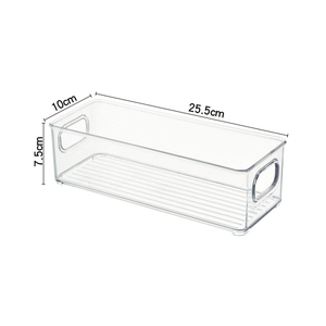 Transparent Plastic PET Kitchen Stackable Storage Box Bins Container Refrigerator Drawer Fridge Organizer