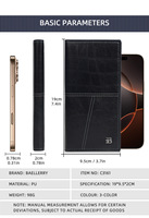Baellerry dompet panjang desain baru untuk pria, dompet bisnis lipat ganda desain klasik minimalis dengan saku koin ritsleting