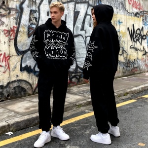 Hoodie Homme Coupe Boxy Courte Personnalisable avec Logo, en Molleton Lourd 400-500 g/m², Style Vintage French Terry, Coupe Oversize Boxy, Effet Délavé Y2K - Product Image 3