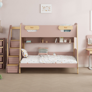 <span class=keywords><strong>Lit</strong></span> Superposé Gain de Place en Hêtre Européen pour Enfants, Garçons et Filles, avec Grand Tiroir et Escalier - Product Image 2
