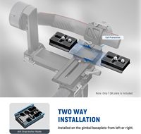 Plaque de fixation rapide de type Arca NEEWER compatible avec les stabilisateurs de cardan RS2, RSC2, RS3 PRO, base de montage de caméra double anti-chute