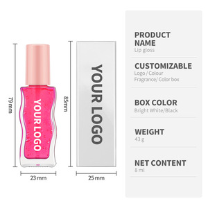 MLM custom glass bottle Color-Changing <b>Lip</b> Oil in a Glass Bottle Hydrating Nourishing and Long-Lasting Moisture Vegan <b>Lip</b> Oil - Product Image 2