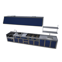 Système intégré de maison de luxe plaque chauffante four à convection cuiseur à pâtes équipement de cuisson commercial besoins gastronomiques en acier inoxydable