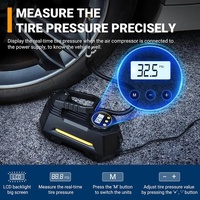 Tire Inflator DC12V Digital Car Tyre Pump Portable Mini Air Compressor