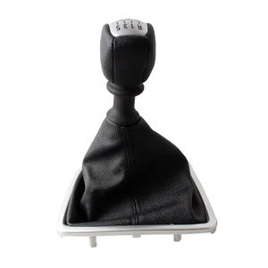 Poignée de levier de vitesses 5 vitesses en cuir ergonomique noir pour Renault Clio 3 III, pièce de modification FCT-74 - Product Image 1