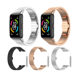 Tschick – bracelet en métal pour <span class=keywords><strong>Huawei</strong></span> <span class=keywords><strong>Band</strong></span> 6/6 Pro, bracelet intelligent en acier inoxydable pour Honor <span class=keywords><strong>Band</strong></span> <span class=keywords><strong>7</strong></span> 6 - Product Image 1