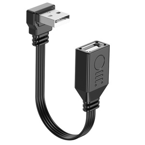 สายเคเบิลซิลิโคนแบบแบน USB 2.0 ชาย-หญิง หัวงอ 90 องศา พร้อมตัวนำทองแดง สำหรับแฟลชไดรฟ์และสายต่อโทรศัพท์มือถือ - Product Image 5