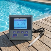Pengontrol Digital Analisa pH ORP Online Industri dengan Output 4-20mA RS485 untuk Pengolahan Air Limbah