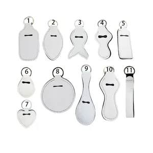 Keychains blank for custom neoprene key chain chapstick holders lip gloss holders coin holders